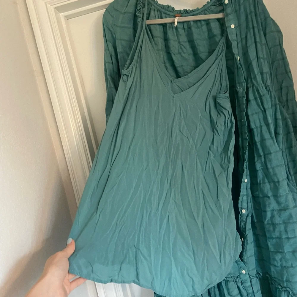 Free People Edie Maxi Dress in Teal - Picture 5 of 6